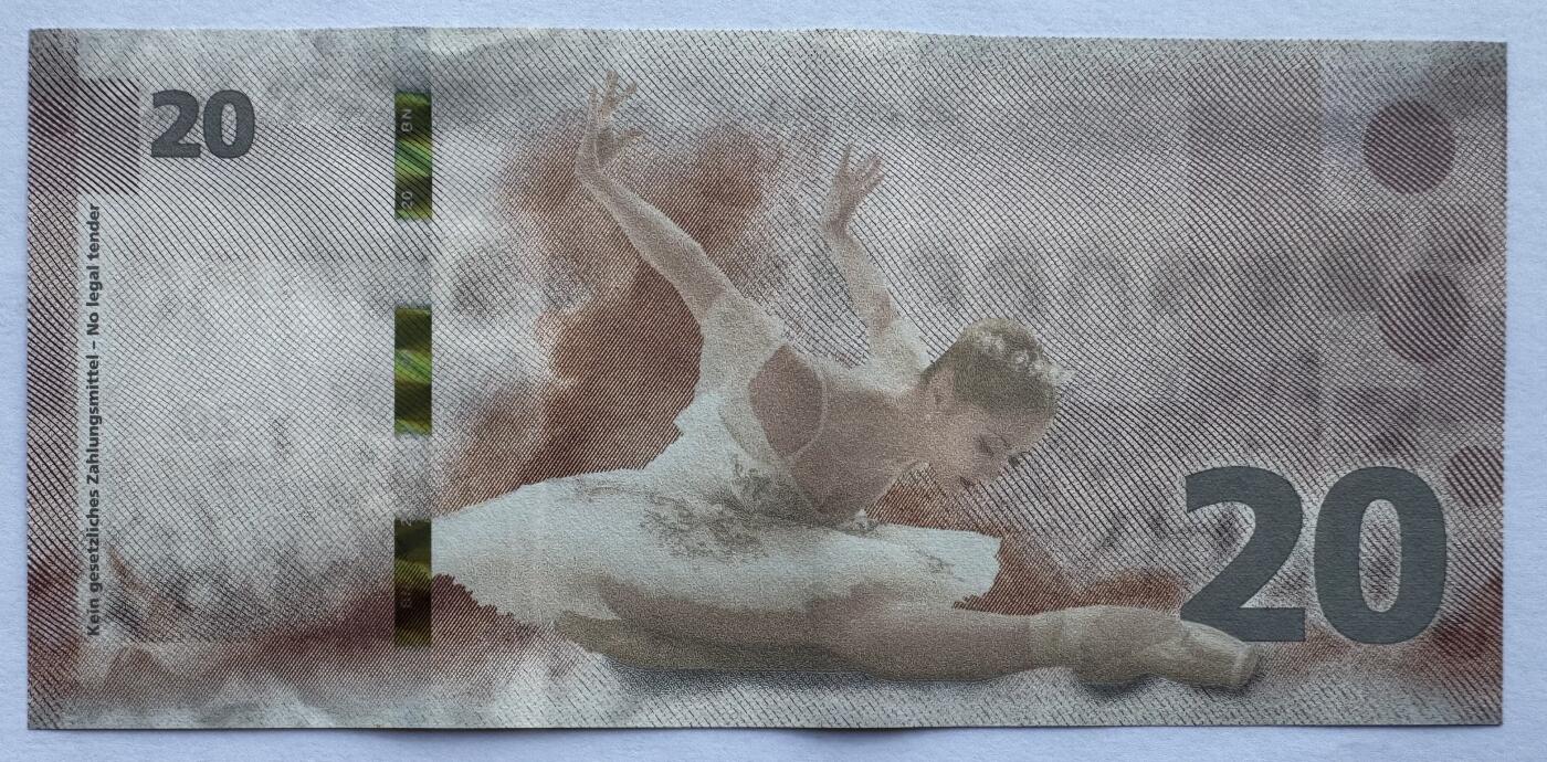 2026第2场（总第229期）：精品测试钞、连体钞综合场 路易森塔尔 JUMP系列RollingStar® LEAD“芭蕾舞”20面值测试钞UNC