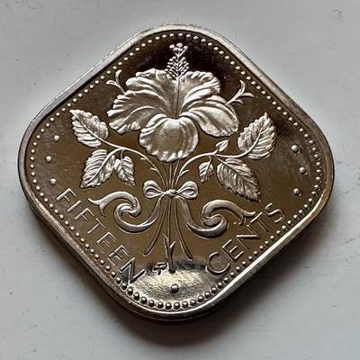 🌹外币初藏🌹🐯2026年第11场  每周二四六晚8️⃣点 接代拍 - 巴哈马1975年国徽版15分 精制币