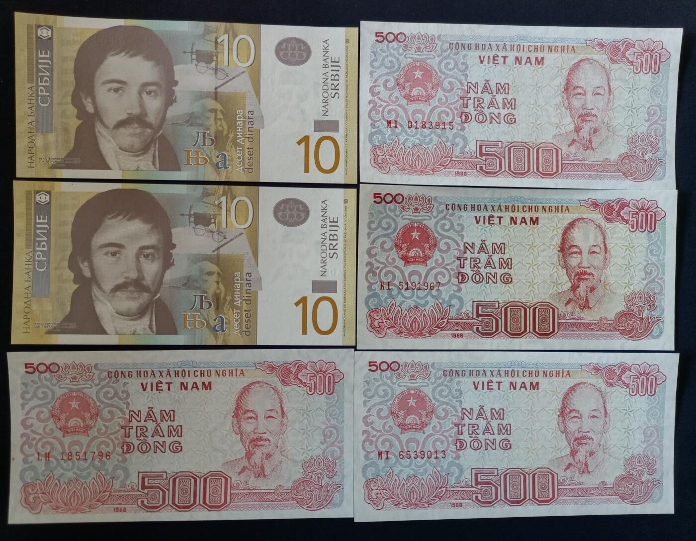 【游宝包邮场】乙巳蛇年第111期 周六集拍 塞尔维亚 越南 UNC/UNC-