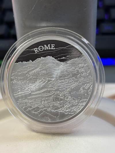 第189期拍卖 - 英国2022年城市景观系列2罗马1盎司精制纪念银币，999银，发行2000枚