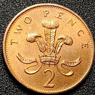 泉币菌-第174场- 精品福利场 - 原光美品 英国2便士英国 威尔士皇冠25.9mm 