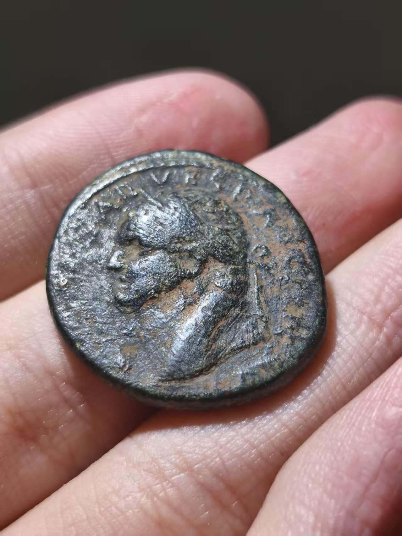 星盘世界钱币一月三十一日古典币专场 美品！罗马帝国-苇斯巴芗 SC - “元老院授权”大铜币69-79年  桂冠环 品相很好厚重手感给力