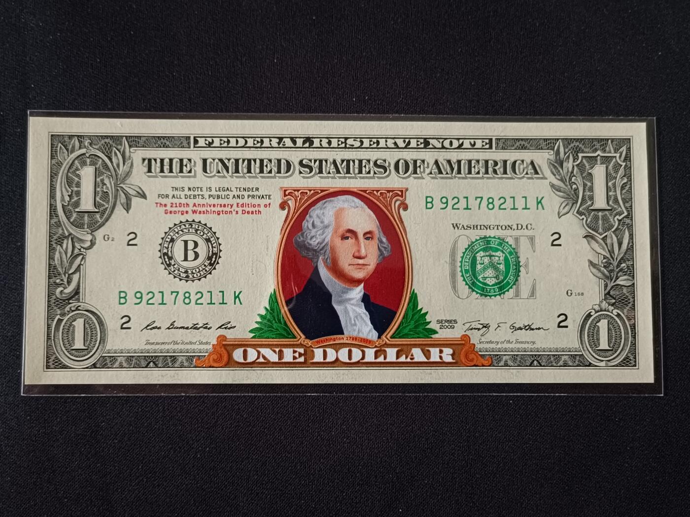 【游宝包邮场】乙巳蛇年第111期 周六集拍 美国-1美元【彩色加印钞 带册装】