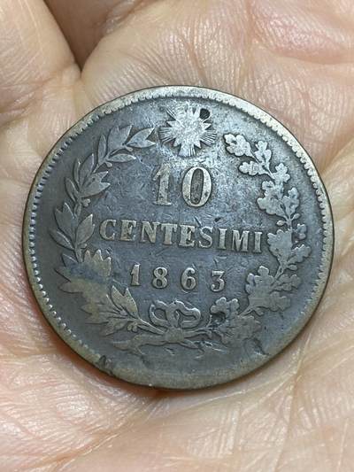 2026年第十四场(总第一百八十三场）外国好品散币场(免佣金) - 意大利王国1863年10分(维托里奥·埃马努埃莱二世，无标版，关门年仅发行2年)