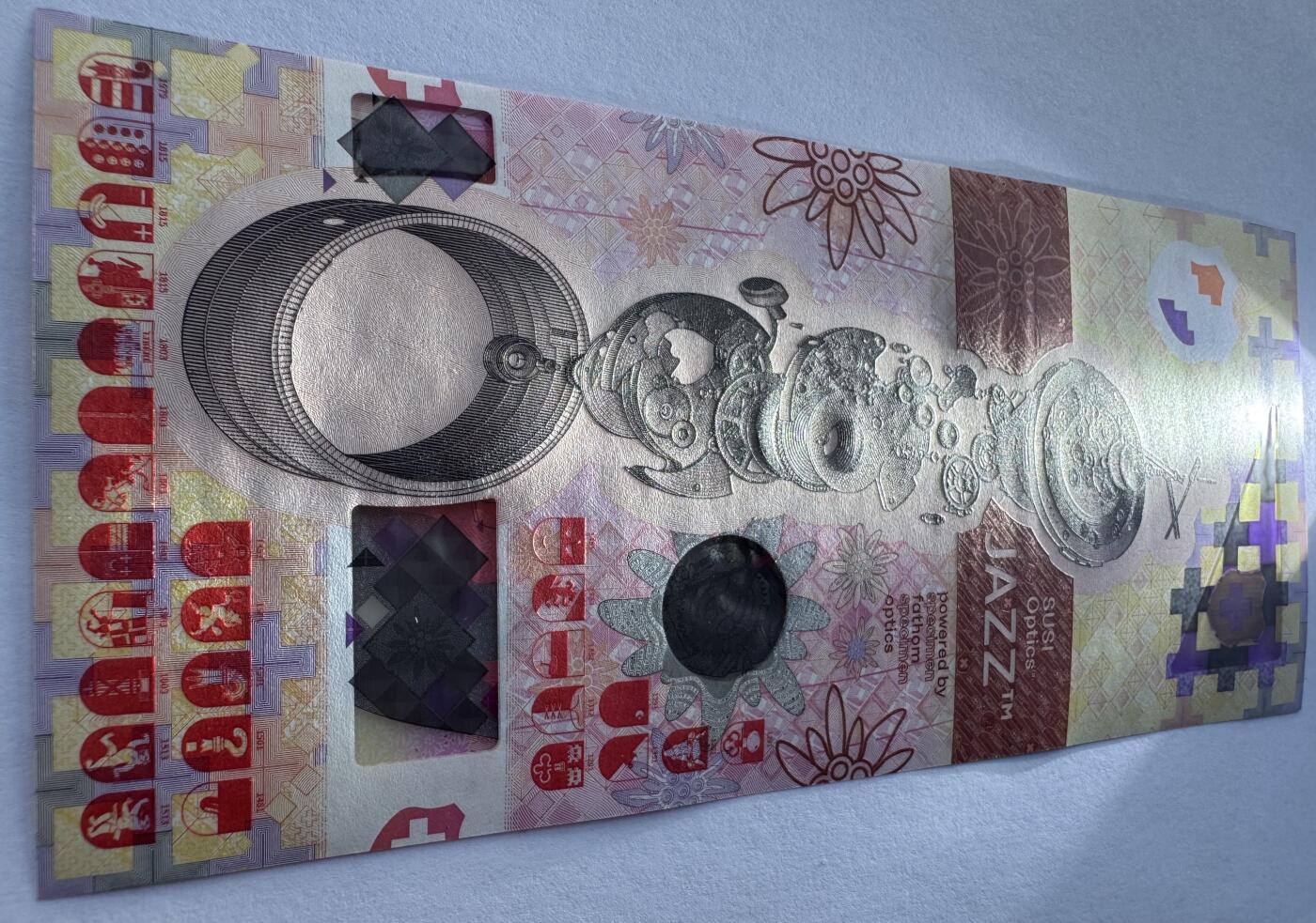 2026第2场（总第229期）：精品测试钞、连体钞综合场 德国高宝Koenig&Bauer 2023年“swatch”手表系列Durasafe三层复合基材测试钞UNC（采用了SUSI Optics JAZZ新技术）