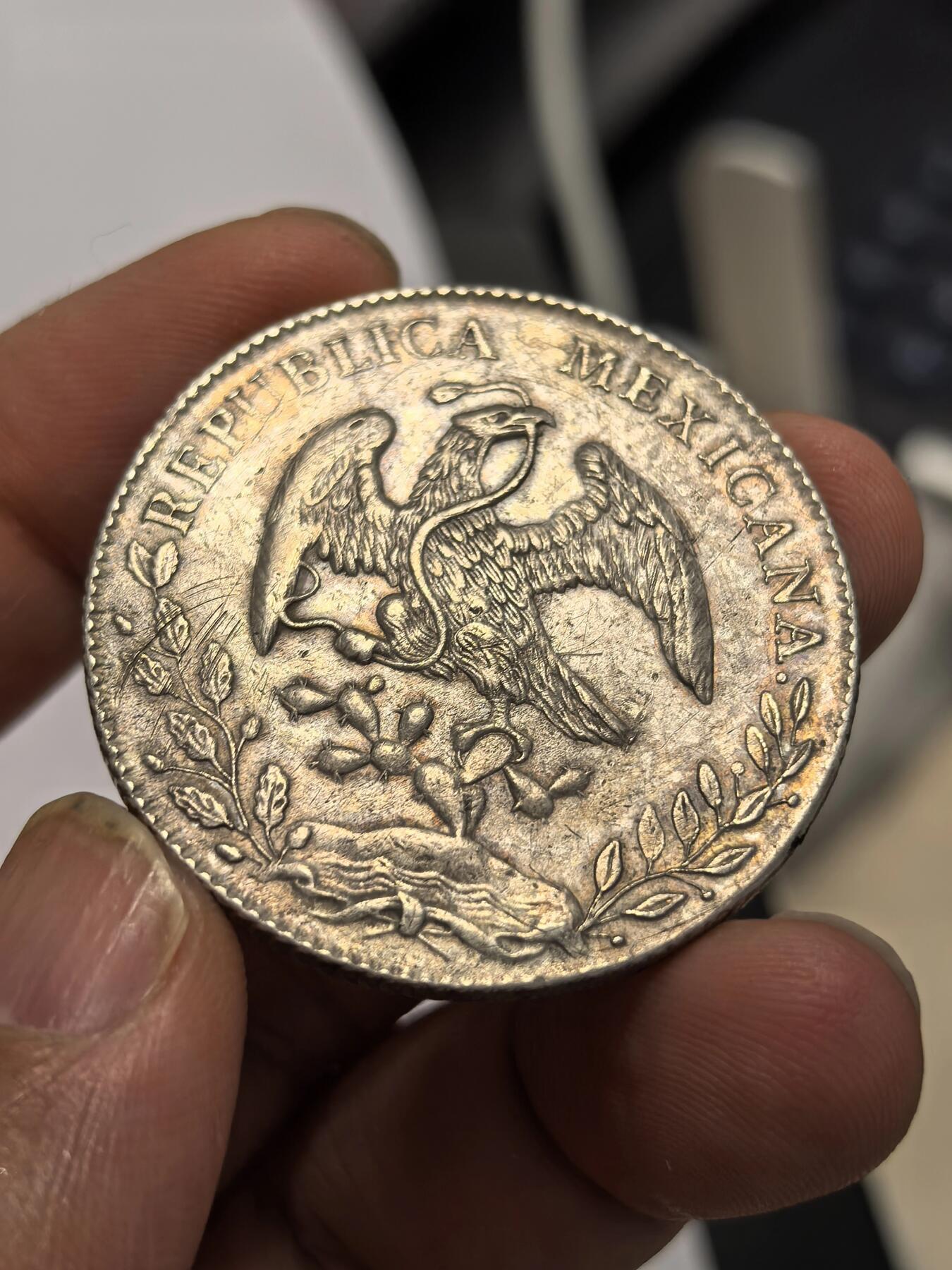 博洋堂世界钱币拍卖第158期（全场包邮） 墨西哥花边鹰洋Mo 1892 AM 8里亚尔 au美品