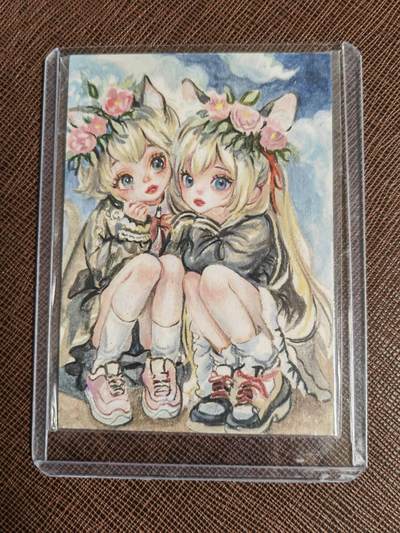 阳大大卡牌拍卖第95期（持续收拍品，周五晚上九点截拍，进群福利早知道） - 【手绘卡】佳期如约 万众瞩目 画师亲签 1of1