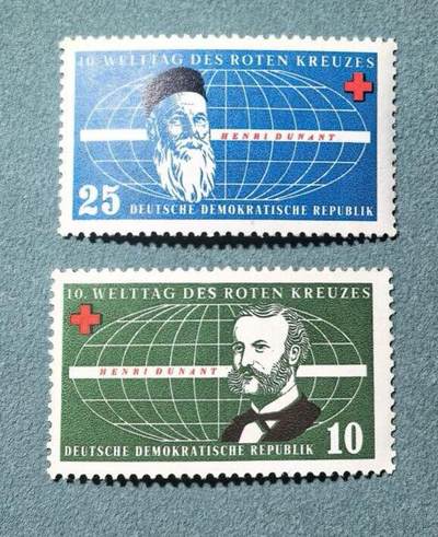 盛世勋华——号角文化勋章邮票专场拍卖第301期 - 东德邮政1957年发行 2全新票 国际红十字日