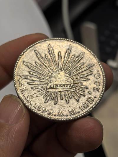 博洋堂世界钱币拍卖第158期（全场包邮） - 墨西哥花边鹰洋Mo 1892 AM 8里亚尔 au美品