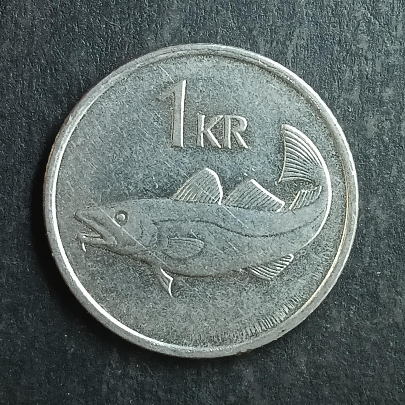 逸泉钱币2026第十五场世界钱币纪念币纸钞A883-1213A 1036 冰岛1克朗大西洋鳕鱼守护神