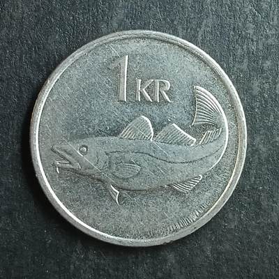 逸泉钱币2026第十五场世界钱币纪念币纸钞A883-1213A - 1036 冰岛1克朗大西洋鳕鱼守护神