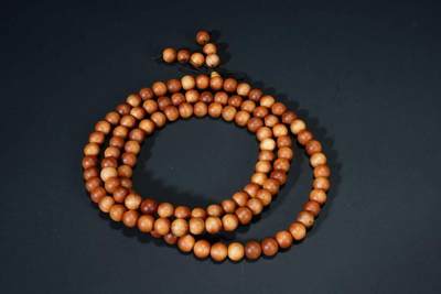 上海都达杂项专场六（全场包邮） 印度老山檀香0.8多圈圆珠手串 附鉴定证书87-273