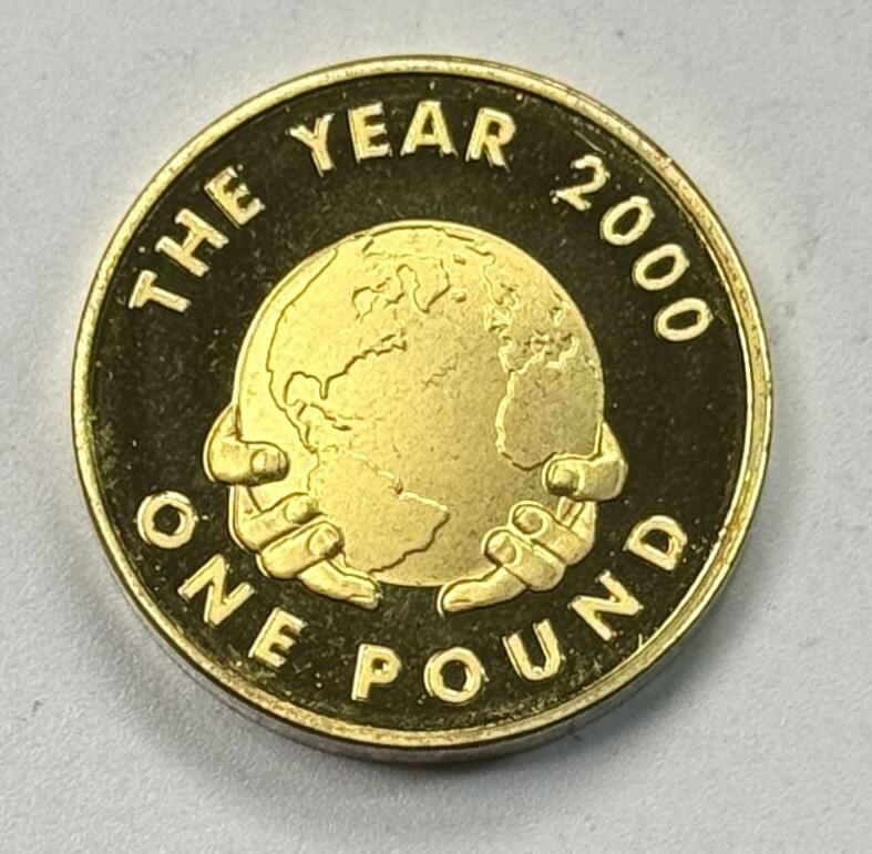 S&S Numismatic世界钱币-拍卖 第119期  格恩西岛2000年 千禧年 1英镑精制镀金纪念银币 7.5克925银
