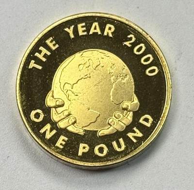 S&S Numismatic世界钱币-拍卖 第119期  - 格恩西岛2000年 千禧年 1英镑精制镀金纪念银币 7.5克925银