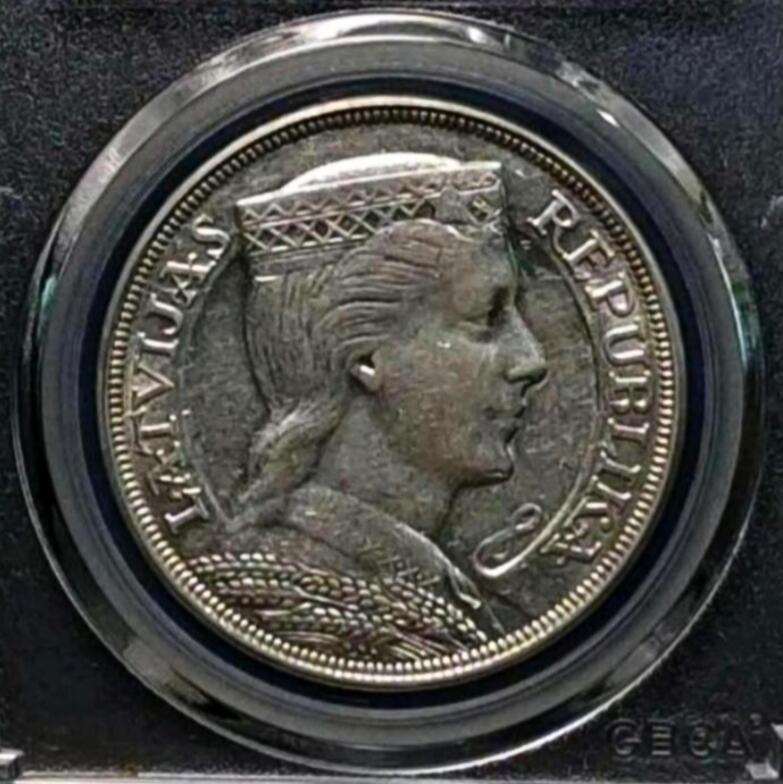 1931年拉脱维亚谷物女神5拉特银币