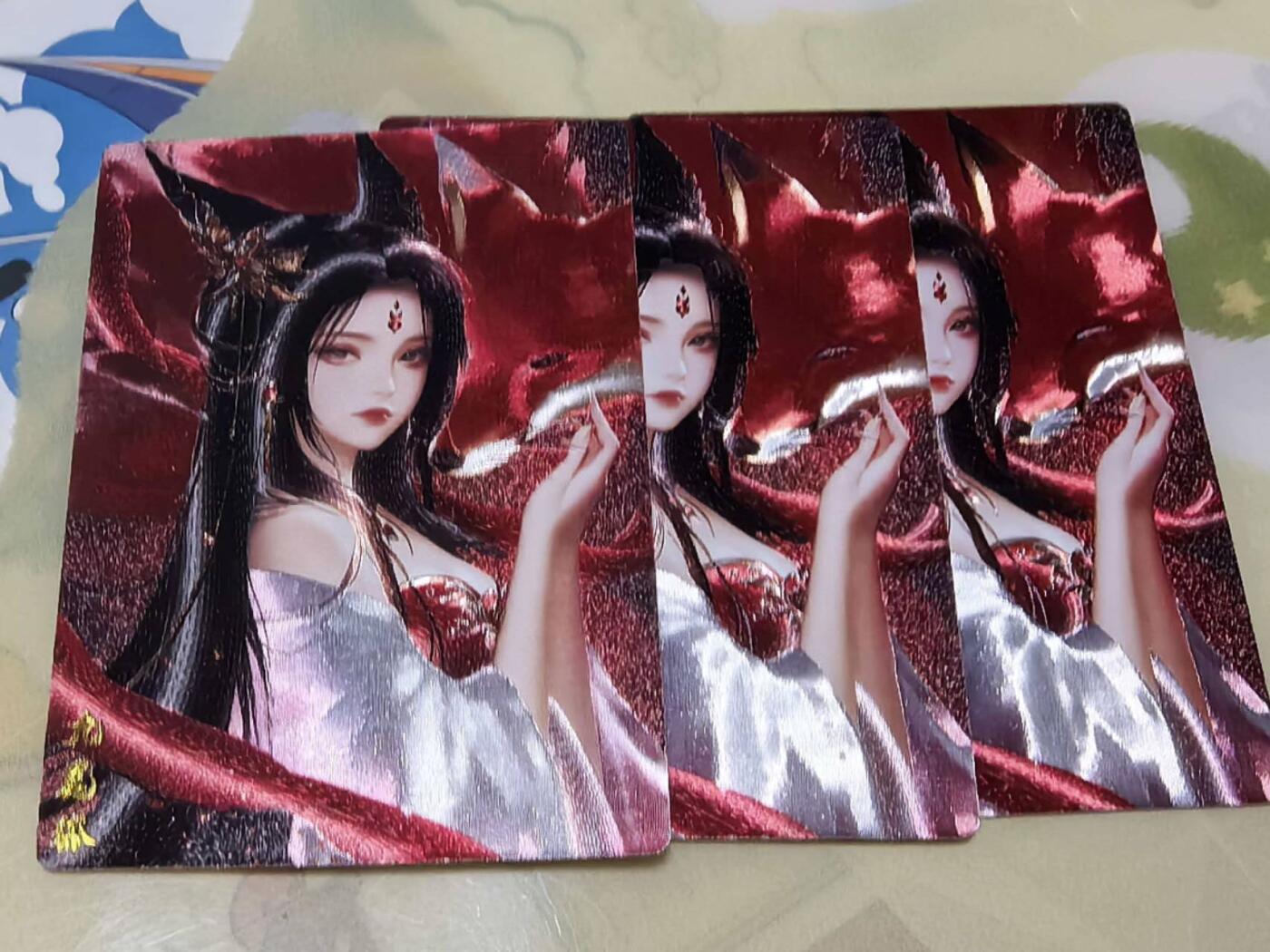 光影卡牌第29期，各家亲签，各家套卡，持续收拍品 奇点最新一弹九尾狐 002粗闪裸卡三宫非常好看