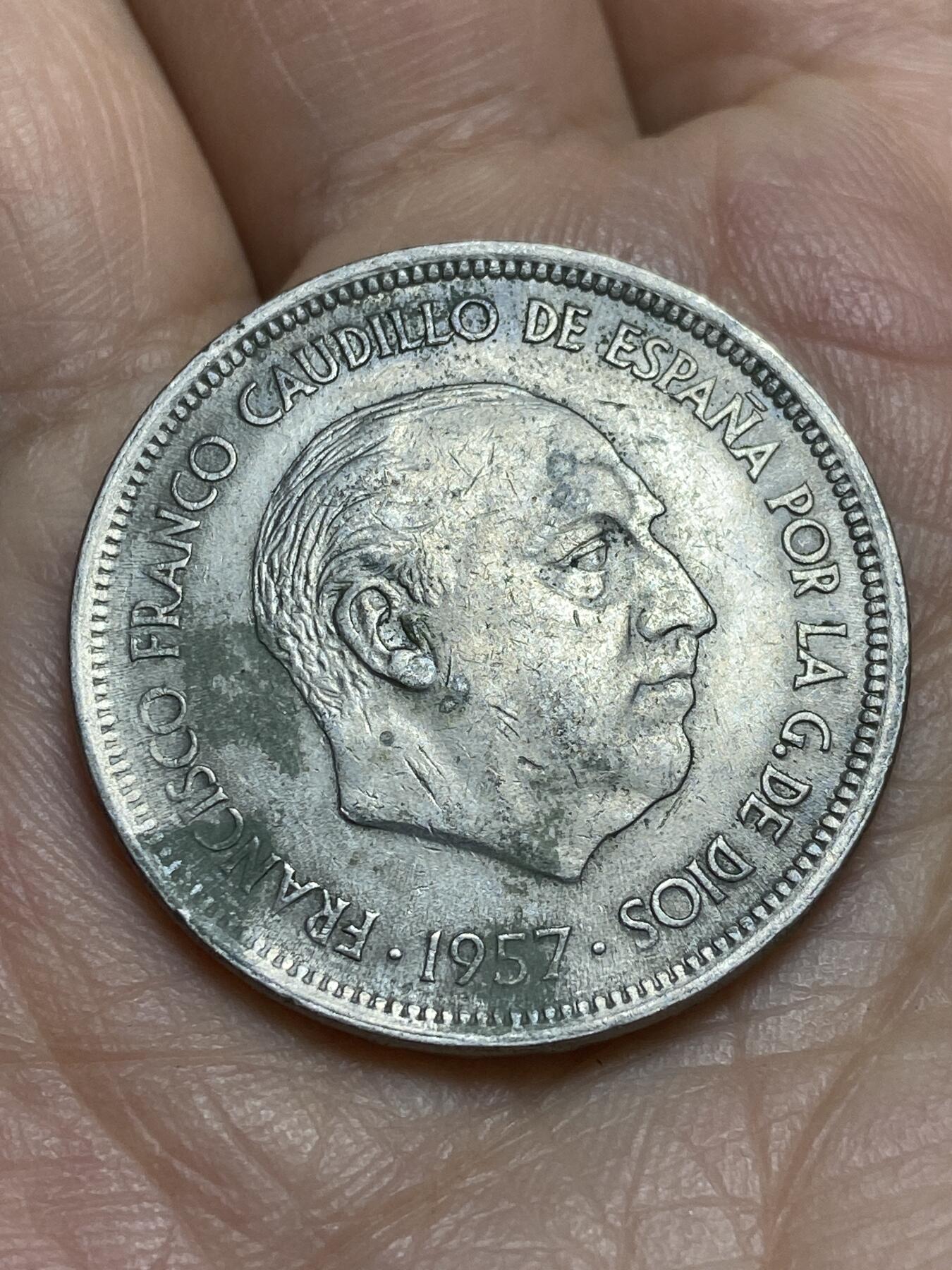 2026年第十四场(总第一百八十三场）外国好品散币场(免佣金) 西班牙🇪🇸1957(58)年50比塞塔(弗朗哥执政时期)