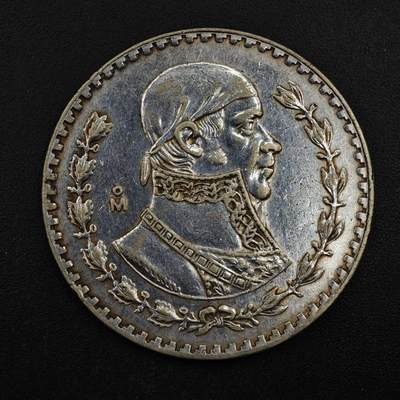 【淘币小摊】限时拍第八百五十三拍  散币银币场  满百包邮可预留两周  周一统一发货  - 墨西哥1967年1比索低银币