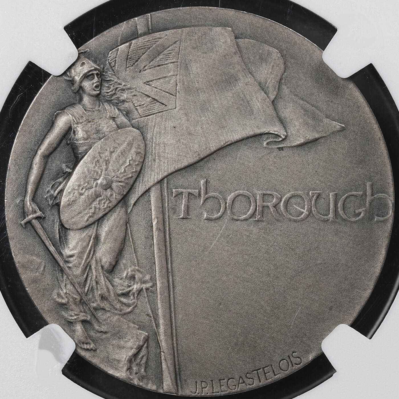 修遠堂世界钱币第102期 NGC MS64 英国一战陆军大臣赫伯特・基奇纳勋爵（Lord Kitchener）纪念银章，重22.52g