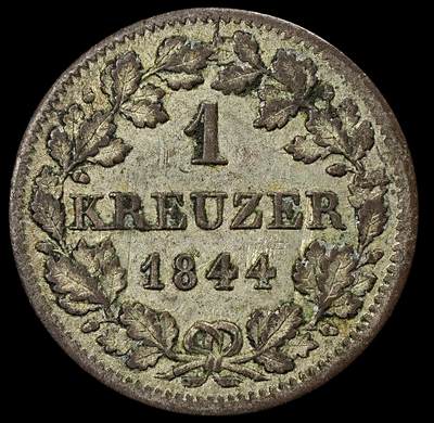 修遠堂世界钱币第102期 - 1844年巴伐利亚1克鲁泽