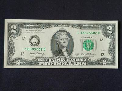 【游宝包邮场】乙巳蛇年第111期 周六集拍 - 美国-2美元【SERIES-2017A 永恒号L56205682B 全新UNC】