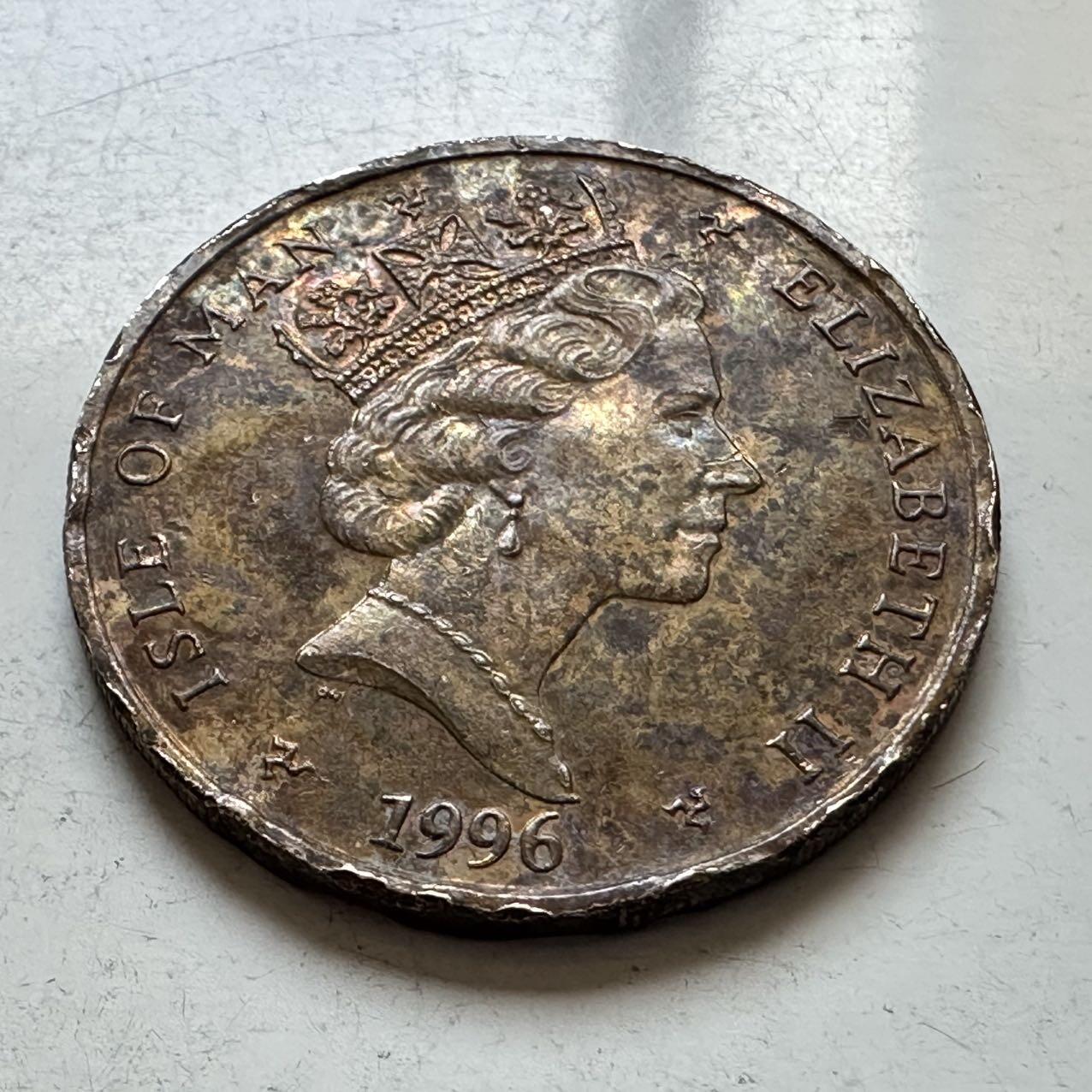 🌹外币初藏🌹🐯2026年第11场  每周二四六晚8️⃣点 接代拍 马恩岛1996年2镑纪念币 