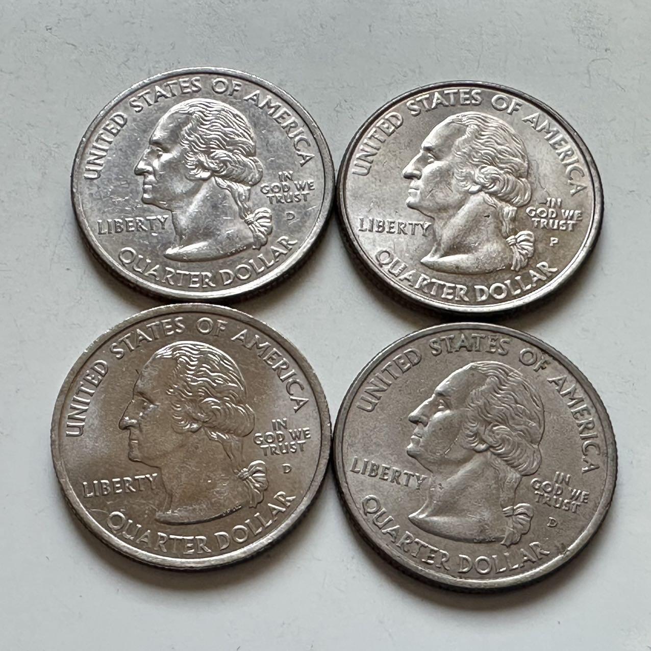 🌹外币初藏🌹🐯2026年第11场  每周二四六晚8️⃣点 接代拍 25美分纪念币四枚