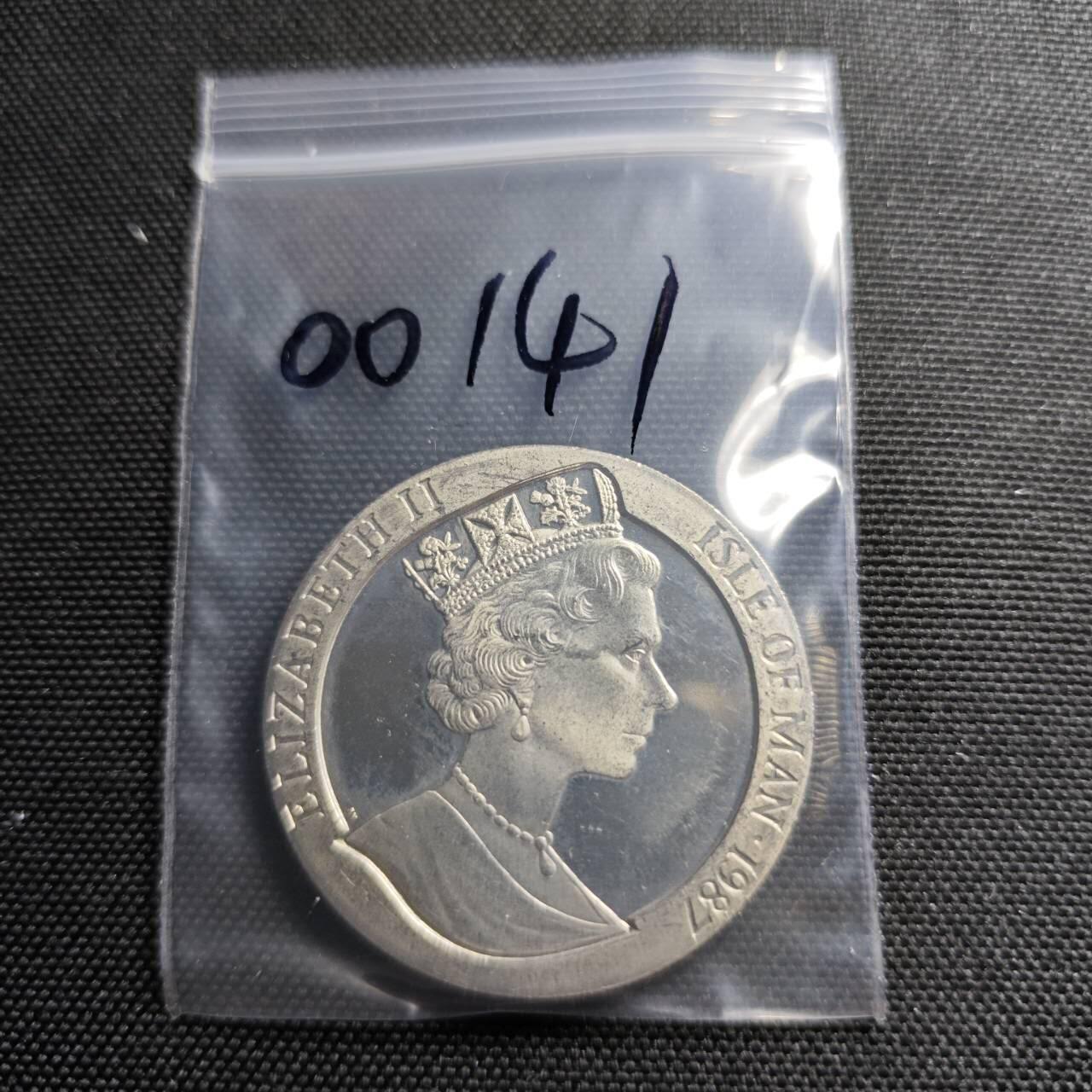 KK钱币收藏小铺  第400期  百期特拍（四拍之四）2月预留时间 周末发货  1987马恩岛1克朗纪念币