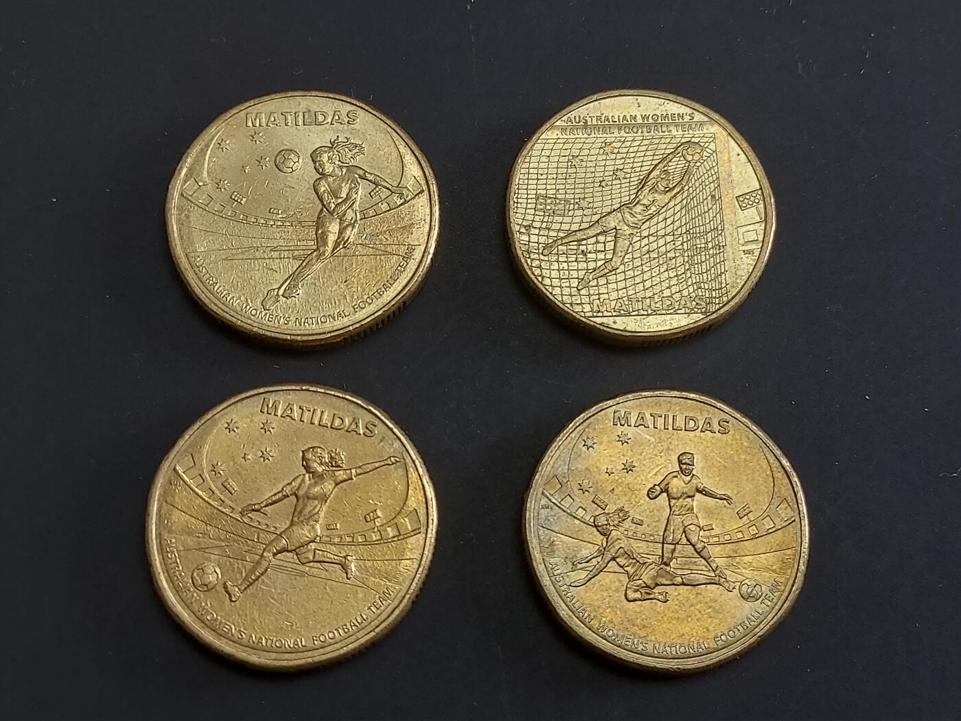 博彦收藏   1月28日 8点 钱币专场 全场包邮 澳洲 女足世界杯纪念币4枚