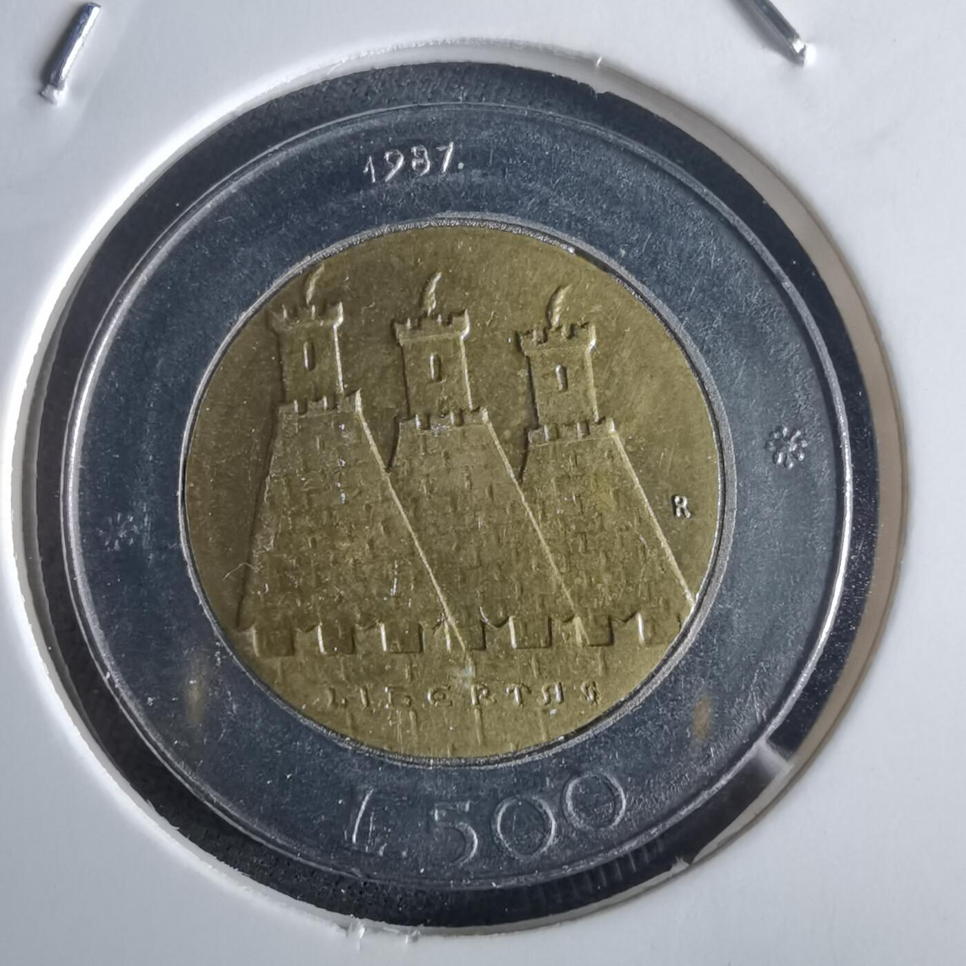 沼泽如烟--第972场 圣马力诺1987年500里拉