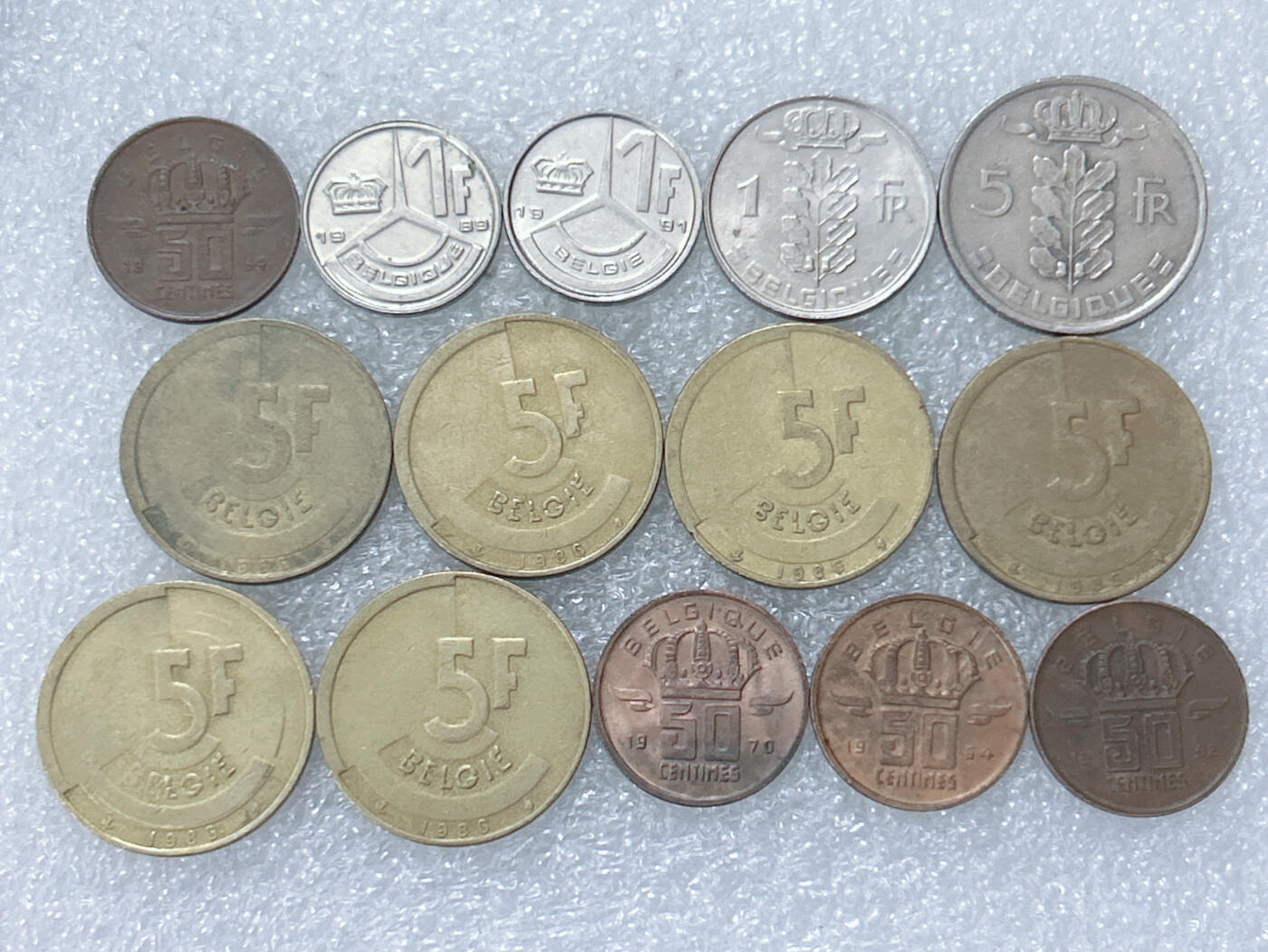 第一海外回流一元起拍收藏 散集专场  第295期 比利时硬币🇧🇪14枚