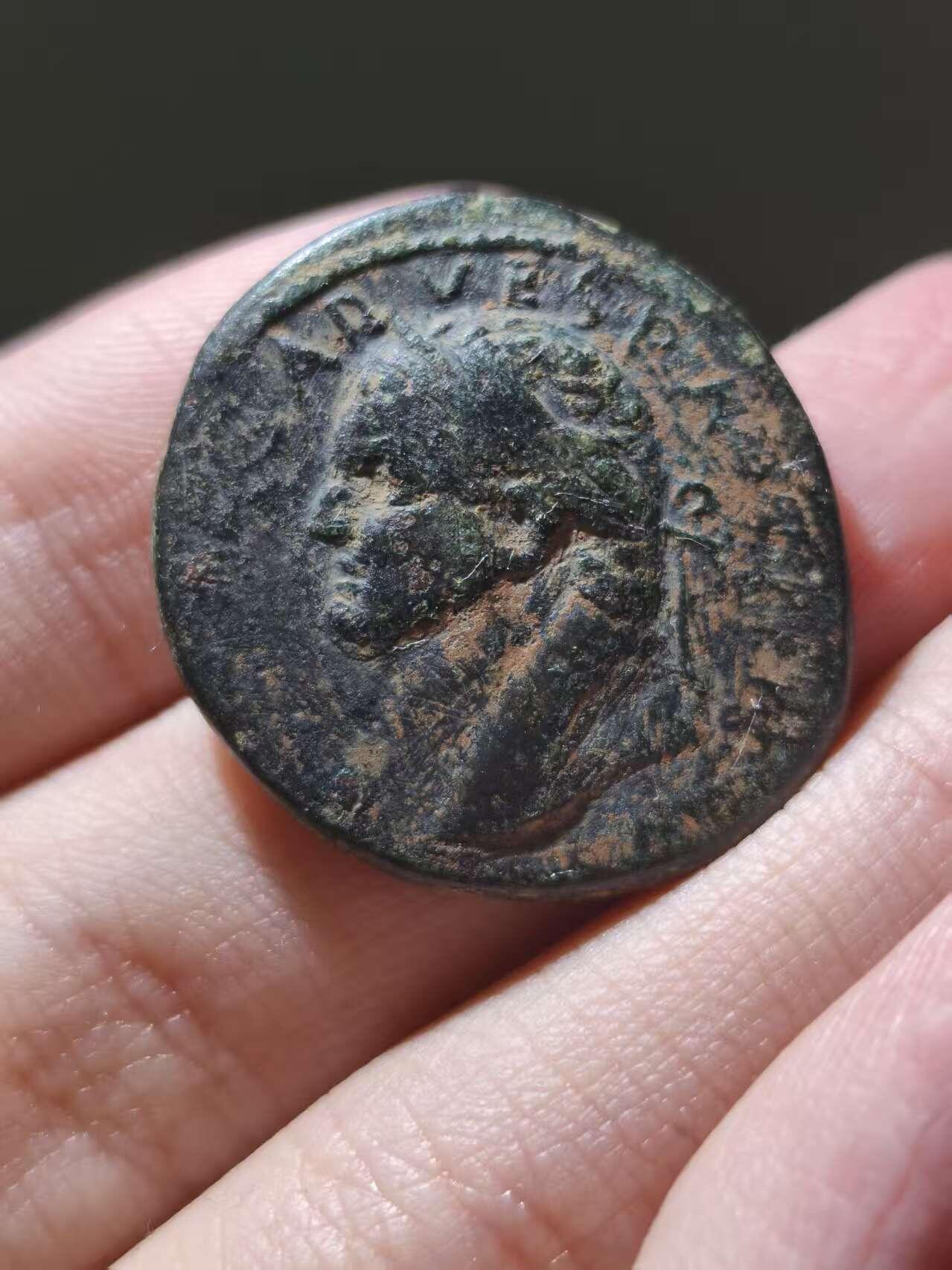 星盘世界钱币一月三十一日古典币专场 美品！罗马帝国-苇斯巴芗 SC - “元老院授权”大铜币69-79年  桂冠环 品相很好厚重手感给力