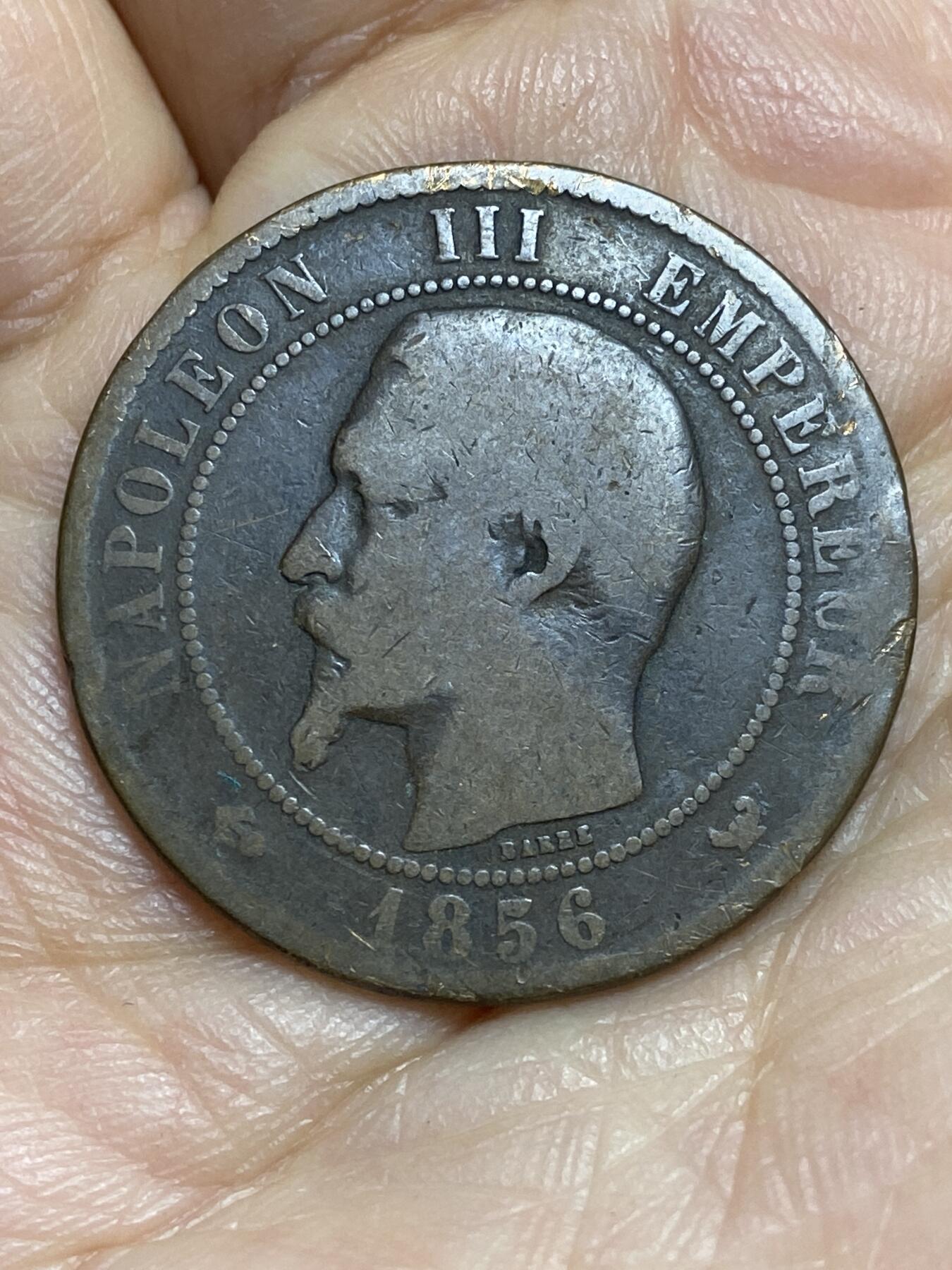 2026年第十四场(总第一百八十三场）外国好品散币场(免佣金) 法兰西第二帝国1856年10生丁(拿破仑三世第一版，W标里尔造)