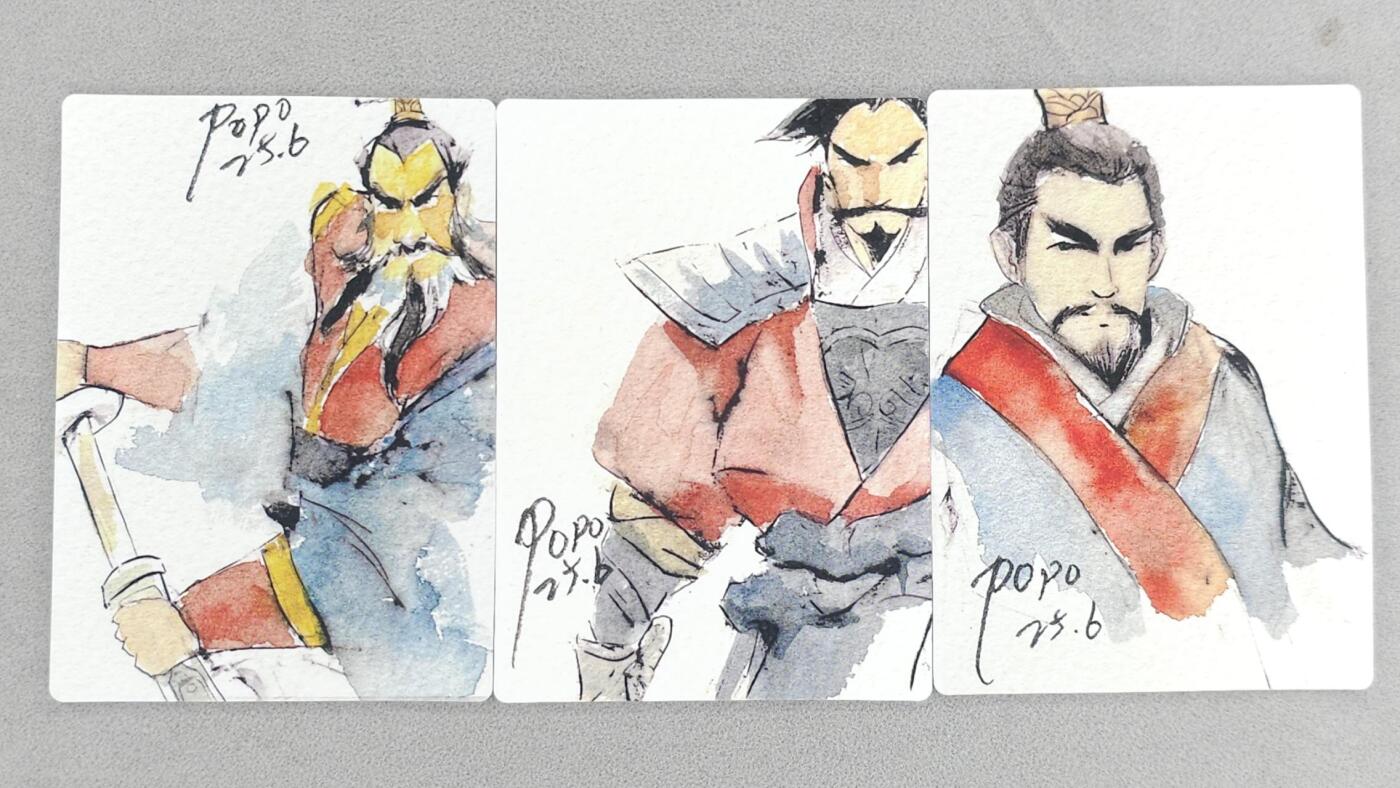 春节前倒数第三场！！龙虎卡牌-七三场（满200元包邮，无佣金，每周六结拍，欢迎送拍） 普卡3张  布丁手绘复刻 三国三君主