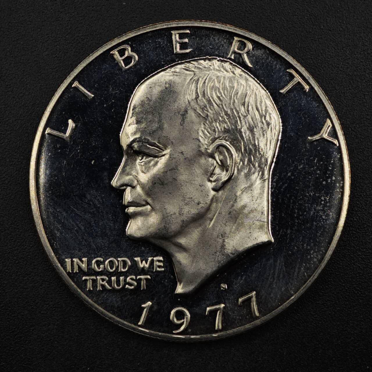 【淘币小摊】限时拍第八百五十三拍  散币银币场  满百包邮可预留两周  周一统一发货  美国1977年1元月球鹰精制镍币