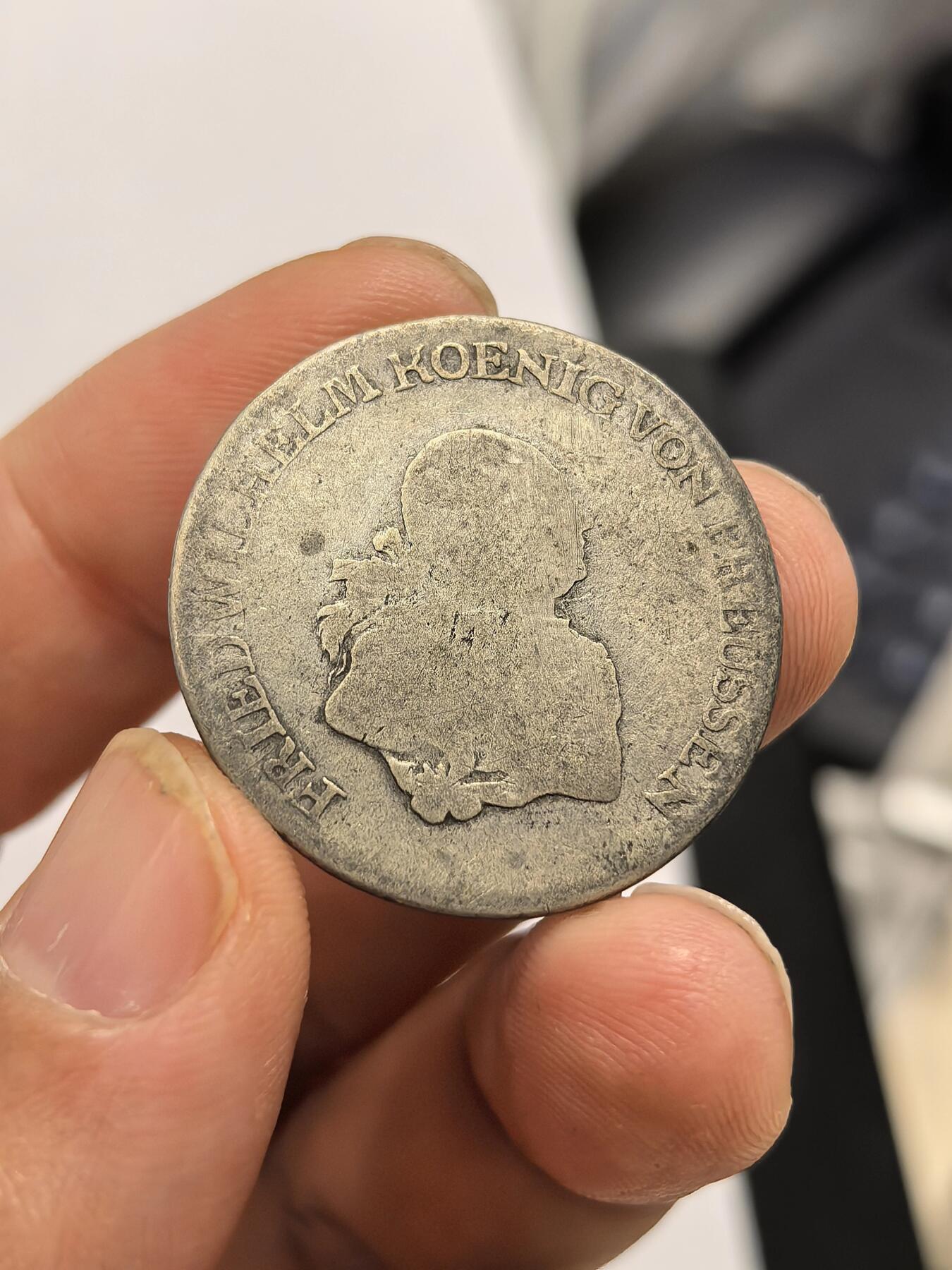 博洋堂世界钱币拍卖第158期（全场包邮） 德国普鲁士1787年1/3泰勒银币