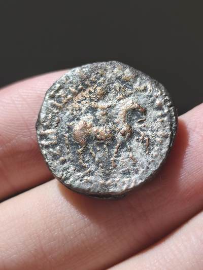 星盘世界钱币一月三十一日丝绸之路 - 世界古典币专场 - 印度·斯基泰-阿泽斯二世时期银合金打制币四德