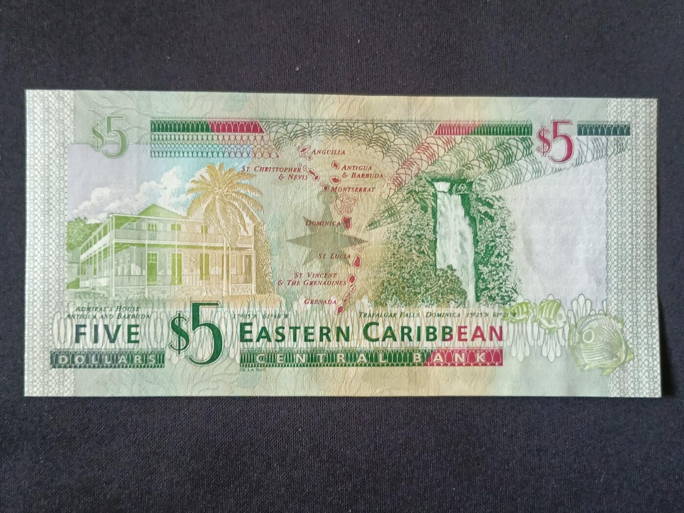 【游宝包邮场】乙巳蛇年第111期 周六集拍 东加勒比-5元【2008年 全新UNC】