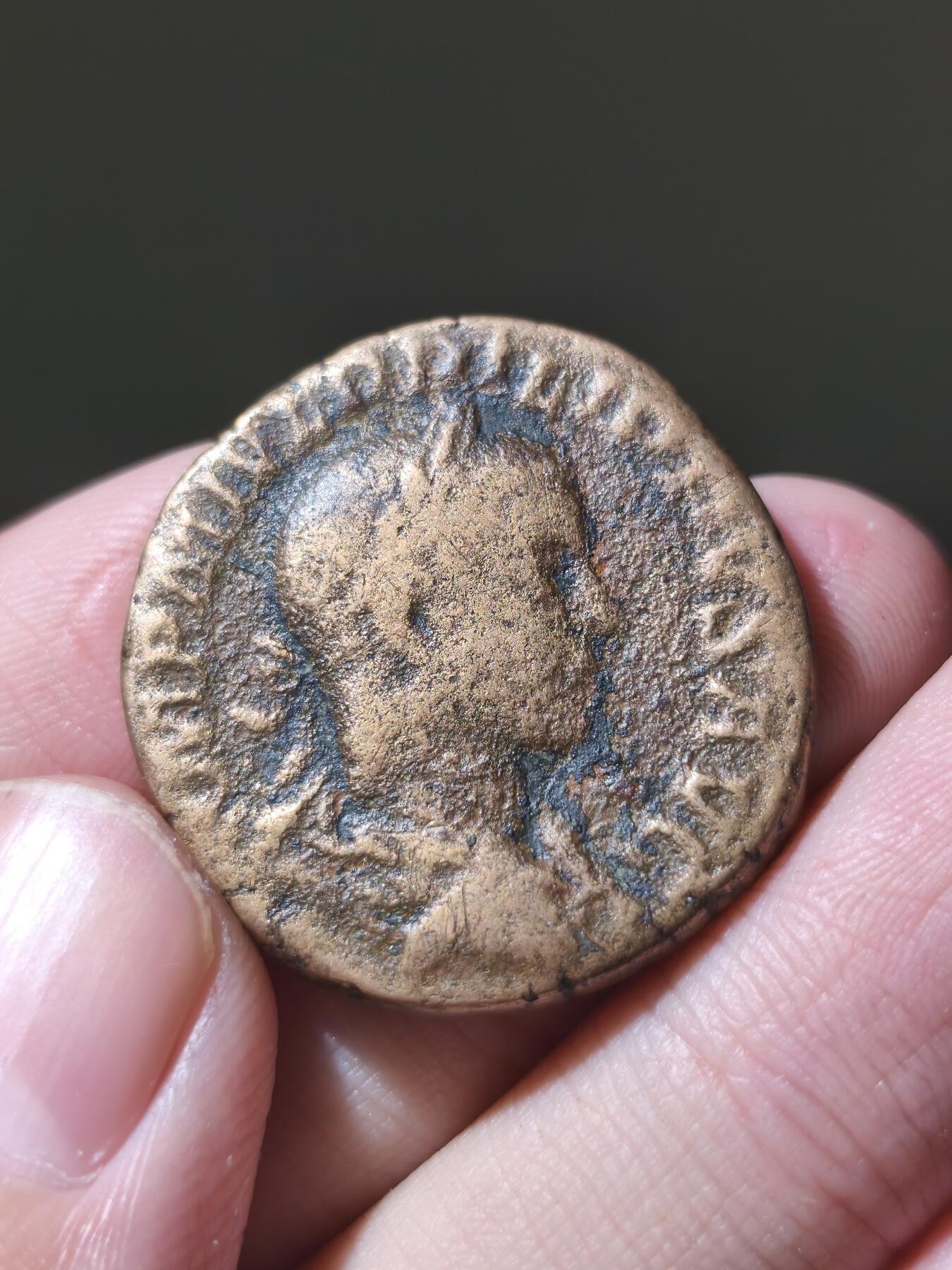 星盘世界钱币一月三十一日古典币专场 罗马帝国 公元247–249年 菲利普二世 赛斯特提大铜币，249年在罗马厂打制