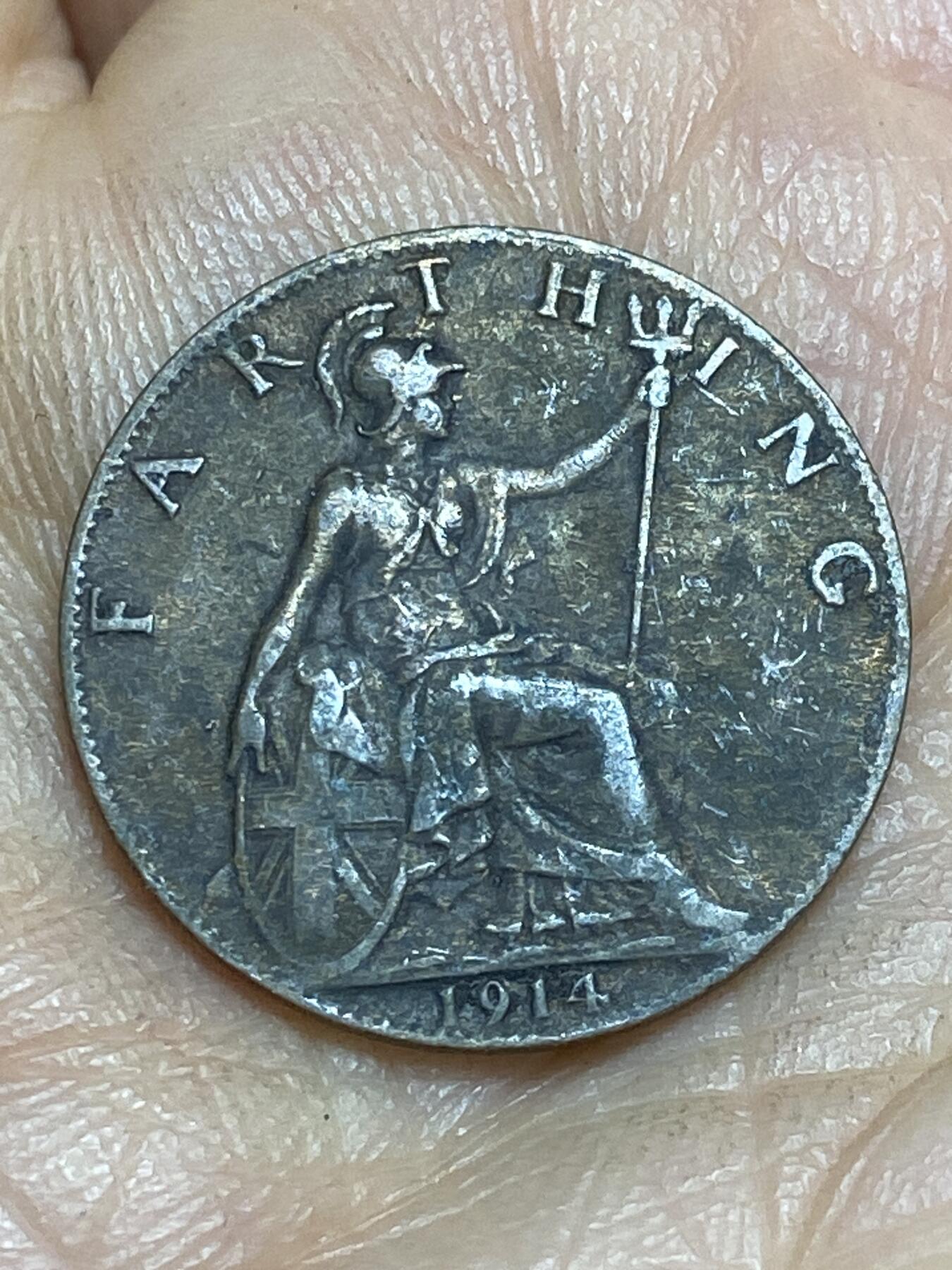 2026年第十四场(总第一百八十三场）外国好品散币场(免佣金) 英国🇬🇧1914年1法新(乔治五世第一版)