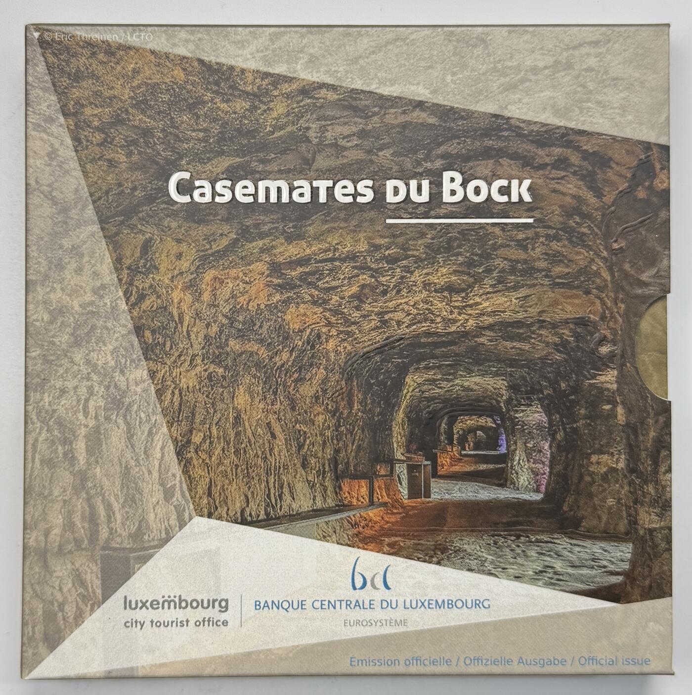 S&S Numismatic世界钱币-拍卖 第119期  卢森堡2021年 杰出建筑系列6-卢森堡博克要塞的地下防御工事系统 2.5欧元银+北欧金双色纪念币 官方卡币