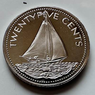 🌹外币初藏🌹🐯2026年第11场  每周二四六晚8️⃣点 接代拍 - 巴哈马1975年国徽版25分 精制币