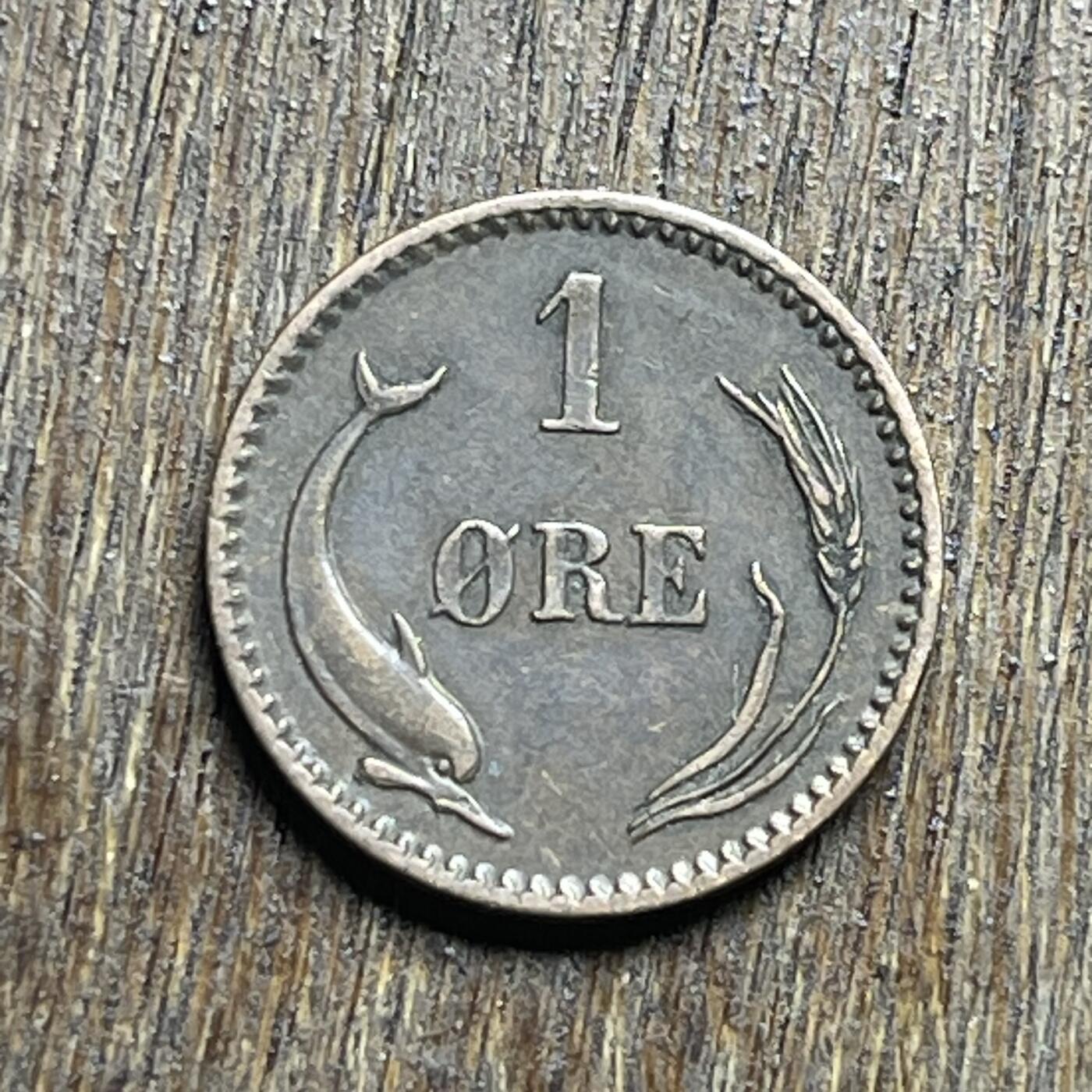 【铜匠收藏】★第140加场★精品老铜币 硬币专场 不寄存，200包邮。不满200元，支付5元运费。《接受代拍 代送NGC评级》 25【无寄存】1894 极美 丹麦 1欧尔 铜币