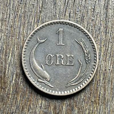 【铜匠收藏】★第140加场★精品老铜币 硬币专场 不寄存，200包邮。不满200元，支付5元运费。《接受代拍 代送NGC评级》 - 25【无寄存】1894 极美 丹麦 1欧尔 铜币