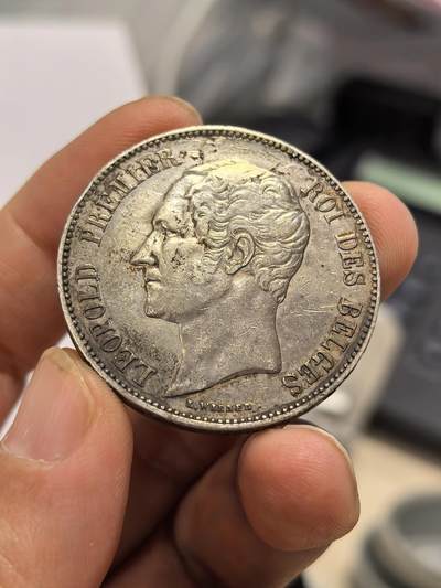 博洋堂世界钱币拍卖第158期（全场包邮） - 比利时1851年利奥波德5法郎银币