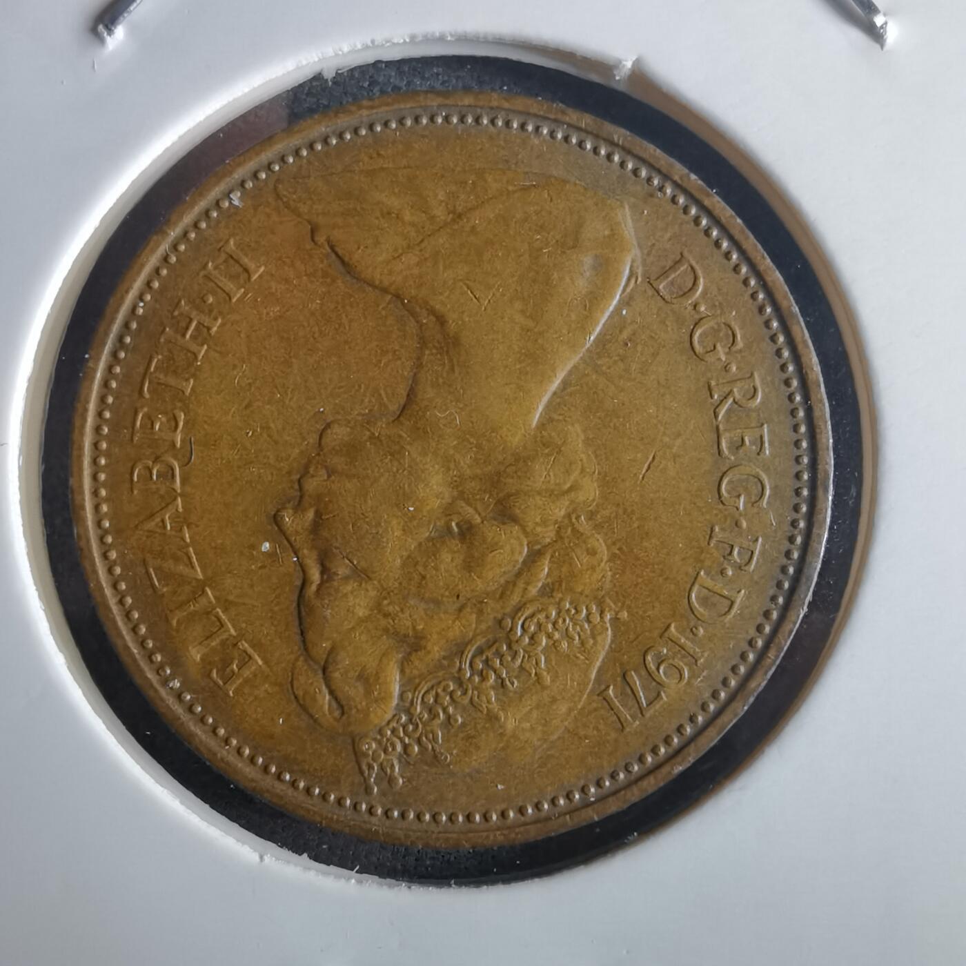 沼泽如烟--第972场 英国1971年2便士