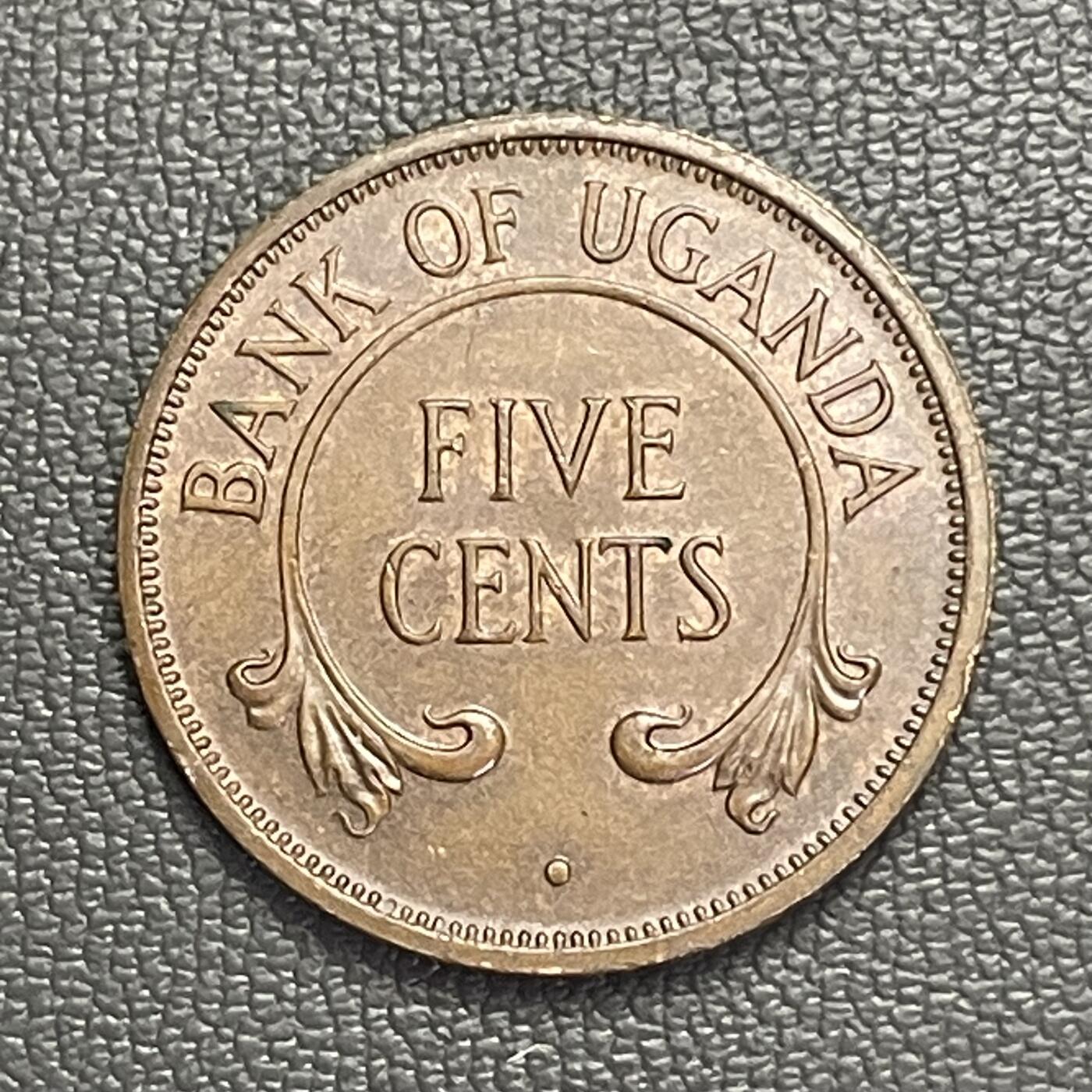回流0125 乌干达1966年5分铜币 美品
