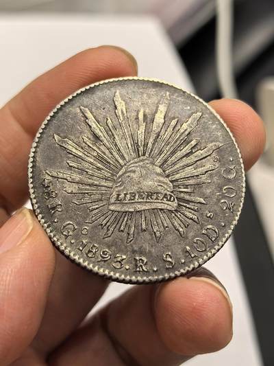 博洋堂世界钱币拍卖第158期（全场包邮） - 墨西哥花边鹰洋Go 1893 RS 8里亚尔 老油彩包浆