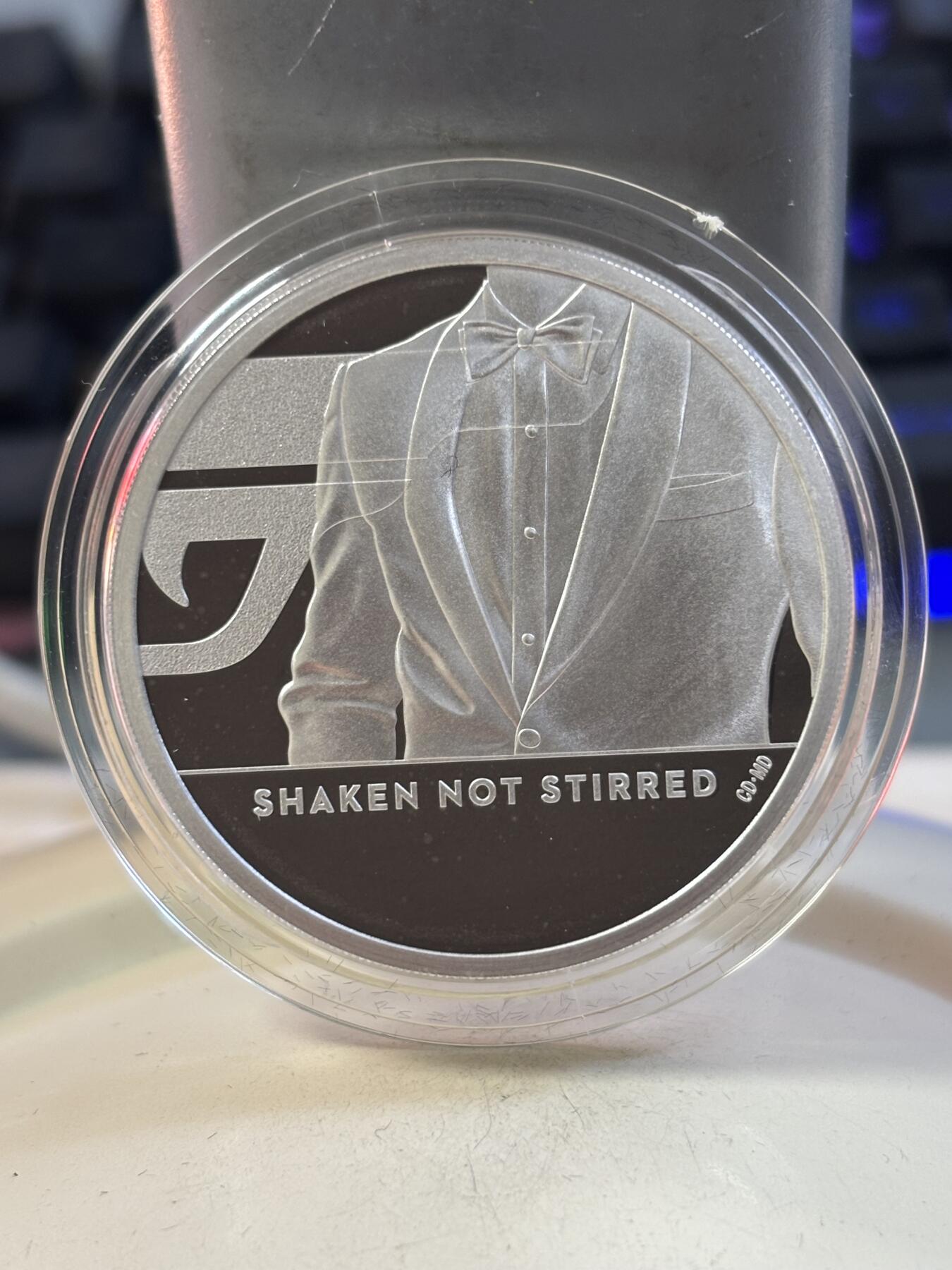 第189期拍卖 英国2020年007系列3永远的詹姆斯邦德1盎司银币，999银，发行7007枚