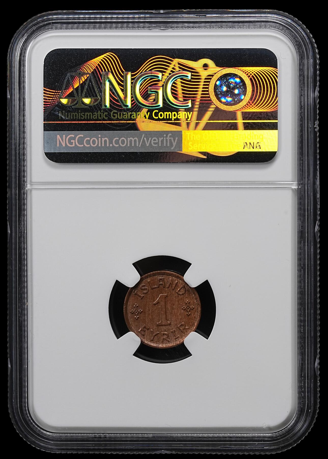 修遠堂世界钱币第102期 NGC MS64BN 1937年冰岛1 EYRIR，较少见的年份